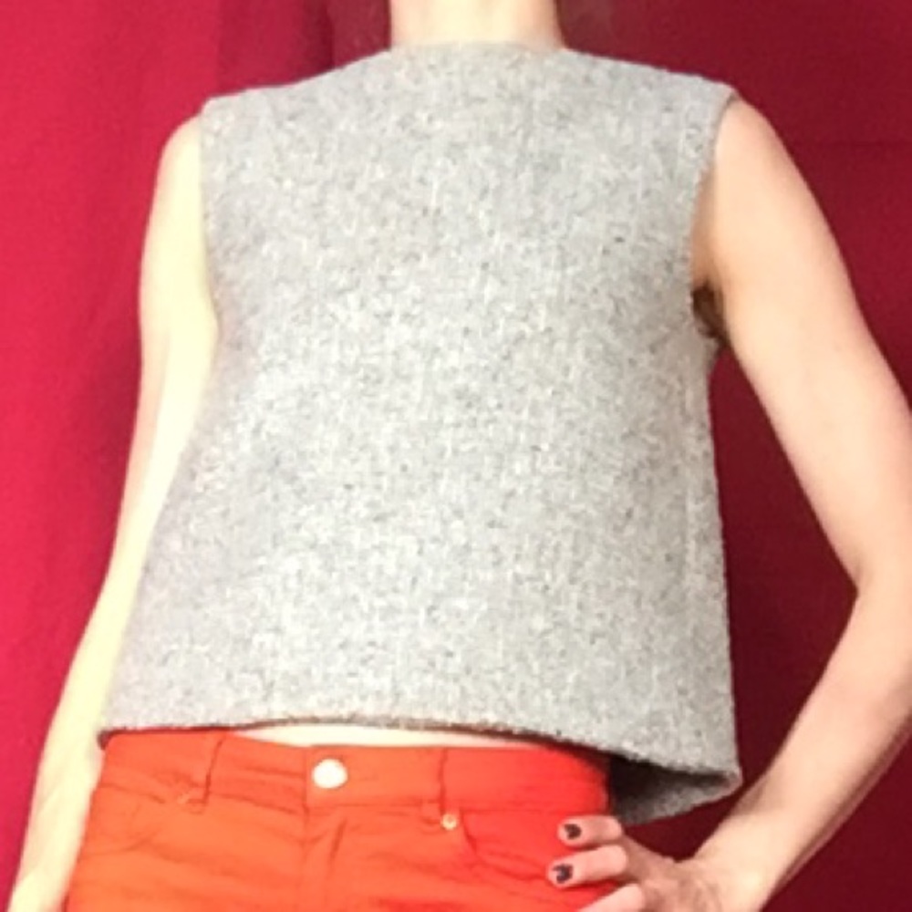 Structured tweed top